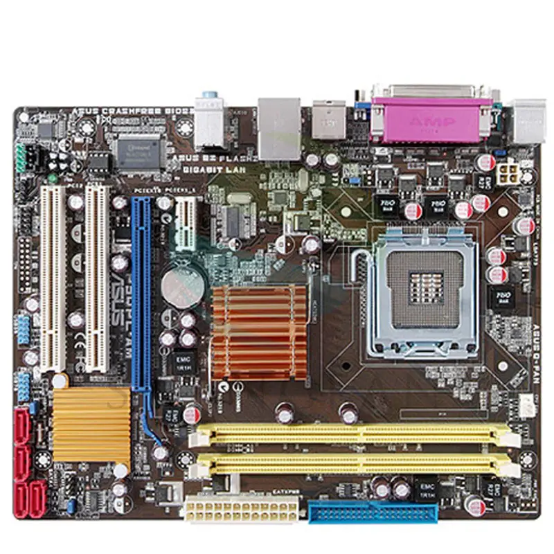 P5QPL-AM рабочего Материнская плата G41 разъем LGA 775 для Core 2 Extreme Quad Duo Pentium D Celeron DDR2 8G u блок питания ATX оригинальная б/у