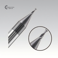Fraise à micro-embout en carbure de tungstène revêtue d'AlTiSiN, diamètre 0,1 mm-0,5 mm, pour outils de fraisage CNC haute vitesse