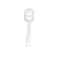 Ensemble de couverts jetables compostables Cuillères jetables blanches longues personnalisées Cuillère de la série G de 6 pouces Cuillère à crème glacée