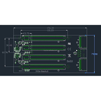 Carte d'extension industrielle PCIe 4.0 X16 4x4 à largeur unique avec 4 emplacements Riser Backplane SlimSAS SFF-8654 pour ordinateur industriel – En stock