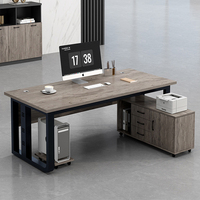 Table de travail en bois personnalisée simple de haute qualité Table de mobilier de bureau bureau de direction avec huche