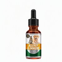 Soutien Immunitaire Liquide pour la Santé de la Peau et du Pelage du Chien avec Colostrum et Racine d'Astragale pour le Soulagement des Allergies et le Renforcement Immunitaire - Durée de Conservation de 2 Ans