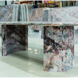 Earthy empat musim lempengan marmer hijau hangat pembuluh coklat hijau untuk Interior alami lantai dinding Fitur - Product Image 4