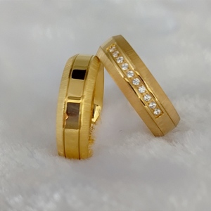 Anillos de Boda Chapados en Oro de 24k para Pareja, Joyería de Acero Inoxidable para Mujer, Anel, Bague, Anillos, Eheringe, Snubni, Prsten, <span class=keywords><strong>Ringar</strong></span>, Anelli - Product Image 4