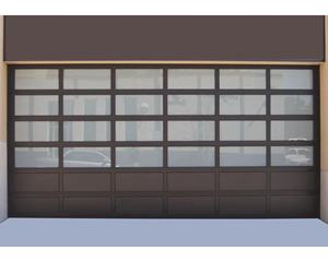 Puerta <span class=keywords><strong>de</strong></span> <span class=keywords><strong>garaje</strong></span> seccional <span class=keywords><strong>de</strong></span> doble vidrio <span class=keywords><strong>de</strong></span> <span class=keywords><strong>aluminio</strong></span> 16x8 moderna personalizada 2025 Puerta peatonal superior plegable <span class=keywords><strong>para</strong></span> casa residencial - Product Image 6