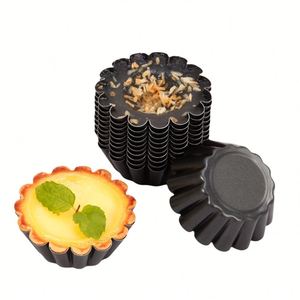 Produits phares : Moule à cupcakes et muffins en acier au carbone antiadhésif, et moule à tartelettes aux œufs, brioche et chichos - Product Image 1