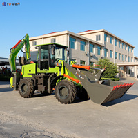 Yaweh mesin penggali, mesin traktor penggali bumi Backhoe Diesel baru terlaris 4x4 untuk dijual