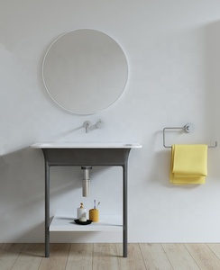 <span class=keywords><strong>Lavabo</strong></span> da Bagno Opaco in Pietra Artificiale, Lavandino Moderno Decorativo in Superficie Solida da Parete - Product Image 4