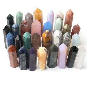 Torres de Cristal Natural, Artesanía Popular Hecha a Mano, Decoración para el Hogar, 8-9cm, Varitas Coloridas Variadas al por Mayor - Product Image 1