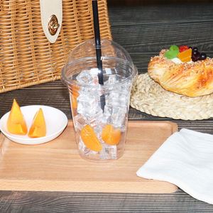 98mm(1000pcs/ctn) 12/14/16/18/20/24oz Crystal Clear PET Cold Party <b>Drinking</b> Straw <b>Cups</b> With Lids for Juice <b>Plastic</b> Fruit <b>Cup</b> - Product Image 3