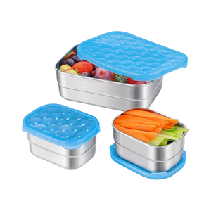 Récipients à collation en acier inoxydable de 8oz contenants alimentaires étanches couvercles en silicone faciles à ouvrir pour enfants pour boîte à lunch de garderie - Product Image 1