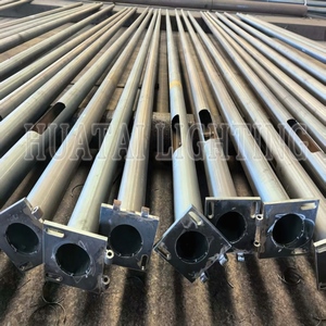 3-15m HDG Eisen Straßen laternen pfahl Quadrat/Runde konische konische Flansch basis 2-Arm 3-Arm-Montage OEM ODM verfügbar - Product Image 1