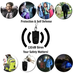 Dispositivo de autodefensa con alarma antilobo para mujer, llavero de luz LED de modo dual, alarma Personal para regalo de negocios promocional femenino - Product Image 2