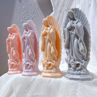 Moule à bougie en Silicone pour Statue de la vierge marie, cadeau de Sculpture notre dame