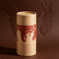 Conteneur en tube de carton de luxe pour les grains de café, l'emballage de flacons de parfum, boîte ronde personnalisée imprimée, écologique
