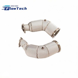 ท่อดาวน์ไปป์สแตนเลสพร้อมแผ่นกันความร้อนสำหรับ Audi RS4 RS5 B9 B9.5 2.9T Turbo Exhaust - Product Image 5