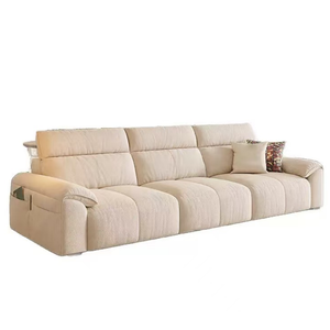 Sofá Cama Eléctrico Multifuncional para Sala de Estar, Sofá Cuadrado Funcional de Cuero con Sistema Zero-Wall - Product Image 1