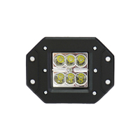 Feu avant LED 3 pouces pour véhicule tout-terrain, étanche IP65, 6W, lumière blanche, noir, 12-36V, feu antibrouillard encastrable, pour le travail