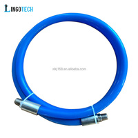 Tuyau de vide en silicone autoclavable 7 mm ultra-flexible, résistant à l'abrasion, en gel de silice, extrémités 1/4 NPT, tolérance 30 bars, 1 mètre