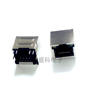 หัวต่ออีเธอร์เน็ต Rj45 แบบ 8p8c ติดตั้งบนแผง 1 พอร์ต พร้อมไฟ LED สำหรับซ็อกเก็ตเครือข่าย - Product Image 3