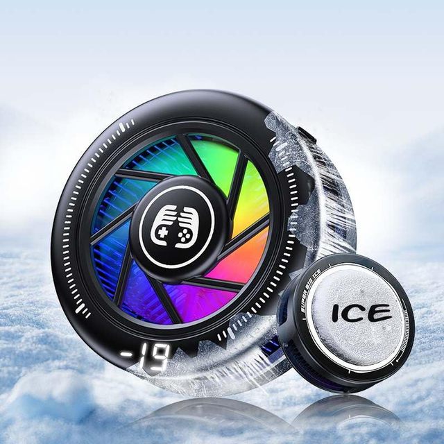 Phone Cooler for Gaming  Low Noise USB Cell Phone Cooler with Smart Temp Control  Phone Cooling Fan with RGB