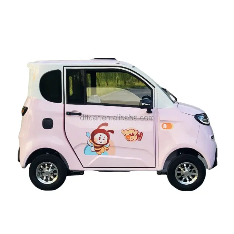 2024 4 tekerlek Tuk Tuk otomatik elektrikli taksi araba yolcu için 3 koltuklar kapalı kabin elektrikli araç dört tekerlekler yetişkin mini araba