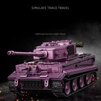12GO 97008-09 Tanque Mediano Alemán de la Segunda Guerra Mundial Panther IV Ausf. Modelo G con Figuras, Bloques de Construcción, Juguetes, Regalos para Niños, Sets de Bloques de Construcción