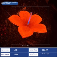 Lampu Bunga Artifisial Bercahaya Dekorasi Terowongan Waktu Desain Kapok Bentuk Hati Besar Tahan Air Berperingkat IP65 Warna Variabel