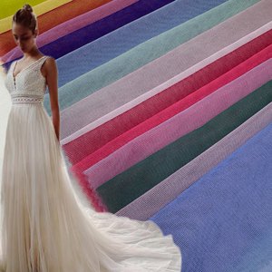 Tela de Tul Tejida de Poliéster 100% de 3 Metros de Ancho, Color Personalizado, Teñido Liso, Transpirable y Suave para Vestidos de Novia y de Fiesta - Product Image 1
