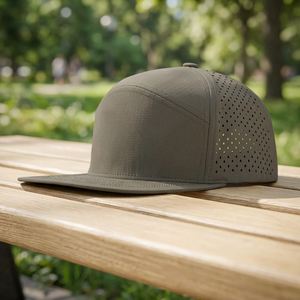 Gorra de Béisbol Unisex Verde Oliva de 6 Paneles con Orificios Cortados con Láser, Transpirable, Ajustada, Informal para Exteriores, Primavera Verano, para Adultos - Product Image 1