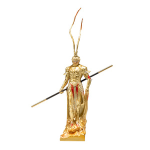 Escultura de cobre y latón del Rey Mono Sun Wukong, figura artística hecha a mano, adorno para el Año Nuevo Chino, para la sala de estar - Product Image 1