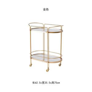 Carrello Mobile per ristoranti in metallo moderno carrello per bevande Hotel Club KTV per banchetti carrello per dolci di lusso a doppio strato - Product Image 6