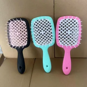 New mold Detangle hair brushes are ergonomically fitted with flexible material designed for both wet and dry hair brushes