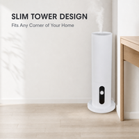 Humidificateur d'air ultrasonique à brume froide électrique de 5 litres avec faible niveau sonore, garantie d'un an pour une utilisation domestique et au bureau
