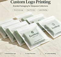 Emballage de vêtements de nuit haut de gamme, logo personnalisé, sac zippé mat compostable biodégradable en PLA PBAT, vente en gros d'usine