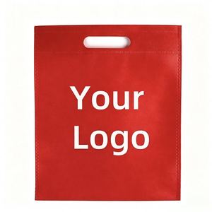 Sac à chaussures réutilisable en non-tissé découpé en D avec logo imprimé en sérigraphie pour supermarché et cadeaux - Product Image 1