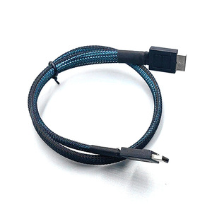 Connecteur de câble SFF-8611 à 8611 pour serveurs haute vitesse, extrémité de plaque de contact dorée, matériau PVC, origine Chine - Product Image 1