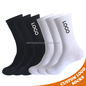 <span class=keywords><strong>Calze</strong></span> sportive classiche da <span class=keywords><strong>uomo</strong></span> dirette in fabbrica con Logo bianco nero personalizzato <span class=keywords><strong>calze</strong></span> <span class=keywords><strong>elastiche</strong></span> a compressione ciclismo ad asciugatura rapida - Product Image 1