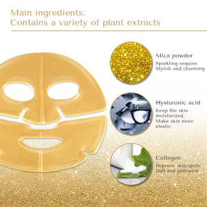 Hbzt — <span class=keywords><strong>masque</strong></span> Facial de beauté avec Hydrogels or 24k, Anti-vieillissement, au collagène - Product Image 4