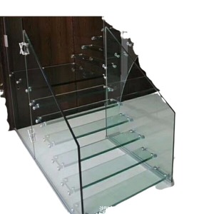 Barandillas de escalera de vidrio templado y acero inoxidable, diseño moderno, seguras para instalación en escaleras interiores y exteriores - Product Image 1