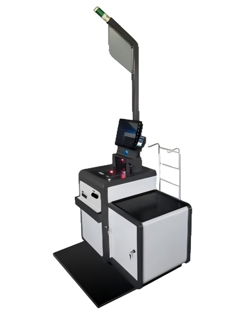 Touch Screen Floor Standing Metal Case Self Checkout Payment Machine Kiosk for Supermarket