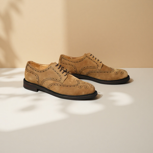 <span class=keywords><strong>Scarpe</strong></span> Derby Brogue Retrò Artigianali, <span class=keywords><strong>Scarpe</strong></span> Casual in Pelle da <span class=keywords><strong>Uomo</strong></span>, <span class=keywords><strong>Scarpe</strong></span> da <span class=keywords><strong>Uomo</strong></span> in Vera Pelle Scamosciata Stile Britannico per Business - Product Image 1