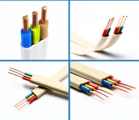 Cable Cables 1.5mm2 2.5mm2 RVV Round Flexible Copper Cable 300/500V PVC Insulated Core Cables White Electric Wires