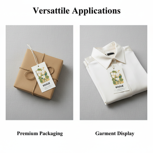 ป้ายเสื้อผ้าหรูหราจากกระดาษรีไซเคิล ป้ายแขวนแบบนูนลายตามสั่ง ป้ายแขวนเสื้อผ้าจากกระดาษแข็งชนิดพิเศษ และป้ายเสื้อผ้าแบรนด์เนม - Product Image 2