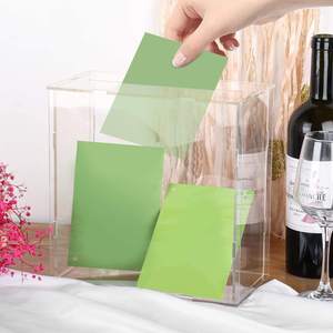 Urna per Donazioni in Acrilico Moderna Personalizzata a <span class=keywords><strong>Prezzo</strong></span> Conveniente, con Apertura Facilitata e Sportello Posteriore, Contenitore per Denaro per Matrimoni - Product Image 3