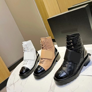 Yeni tasarım en kaliteli iyi fiyat ünlü marka lüks deri kış tasarımcı düz çizmeler kadınlar için - Product Image 2