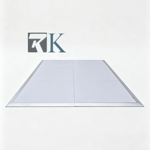 Pista de Baile Blanca de Buena Calidad para Eventos, con Plataforma y Bordes de Aluminio para Bodas - Product Image 1