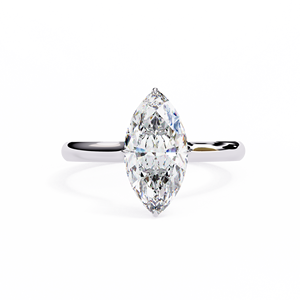 Anillo de Compromiso de Diamante Cultivado en Laboratorio con Corte Brillante en Oro Sólido de 18K para Mujer, Certificado IGI, Chapado en Rodio, Color Blanco D, Láser - Product Image 2