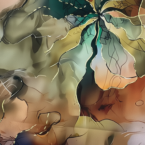 Polyester satiné Fiona avec impression numérique et feuille métallisée 100% Polyester satiné Fiona avec impression numérique et feuille métallisée Tissu premium pour vêtements - Product Image 1