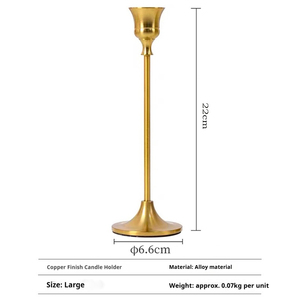 Wedding Retro Brass Color Romantic Christmas Candlelight Dinner <strong>Candles</strong> <strong>Holder</strong> Wedding Prop Metal <strong>Taper</strong> Pillar <strong>Candle</strong> <strong>Holders</strong> - Product Image 4